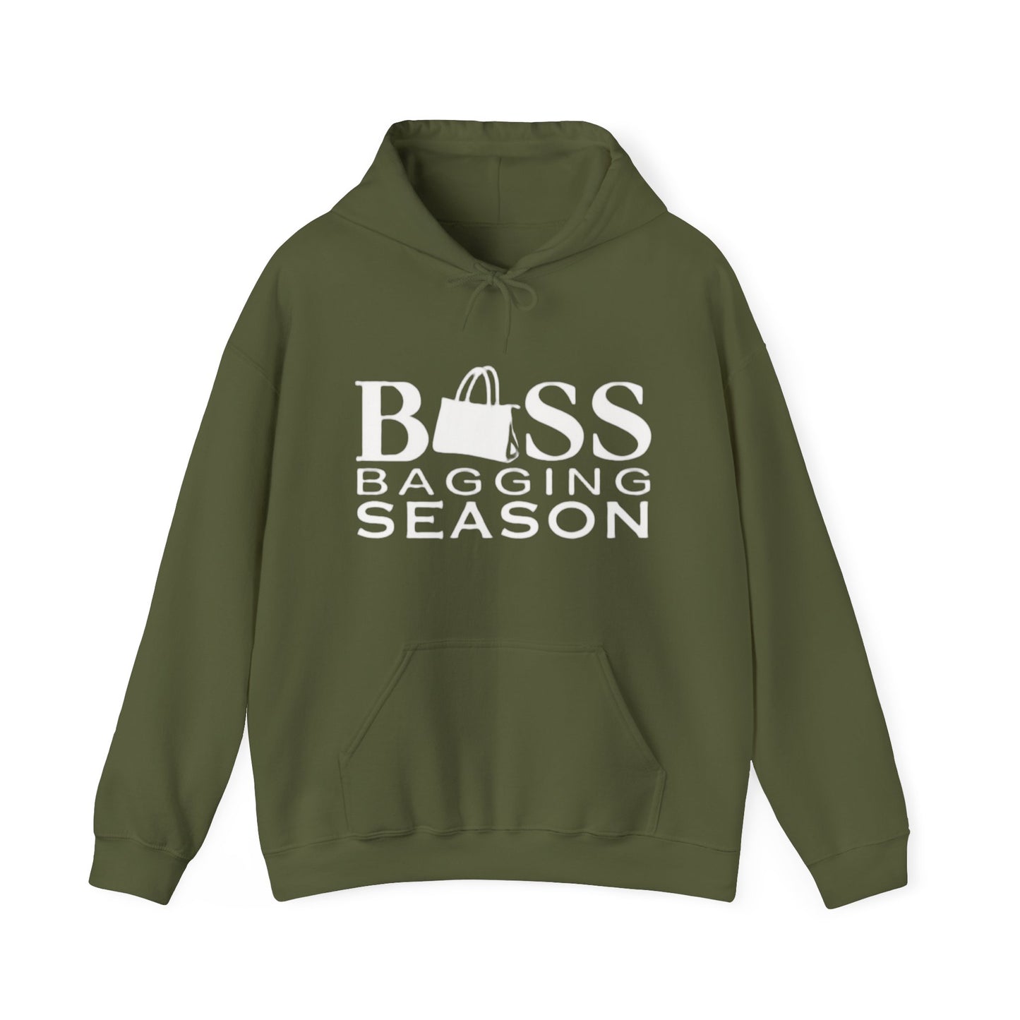 Boss Bagging Season Hooded Sweatshirt (White Print )